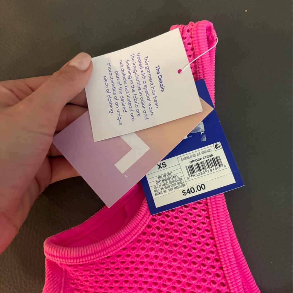 NWT JoyLab Women’s Seamless Short Active Bodysuit Hot Pink XS - Picture 4 of 4